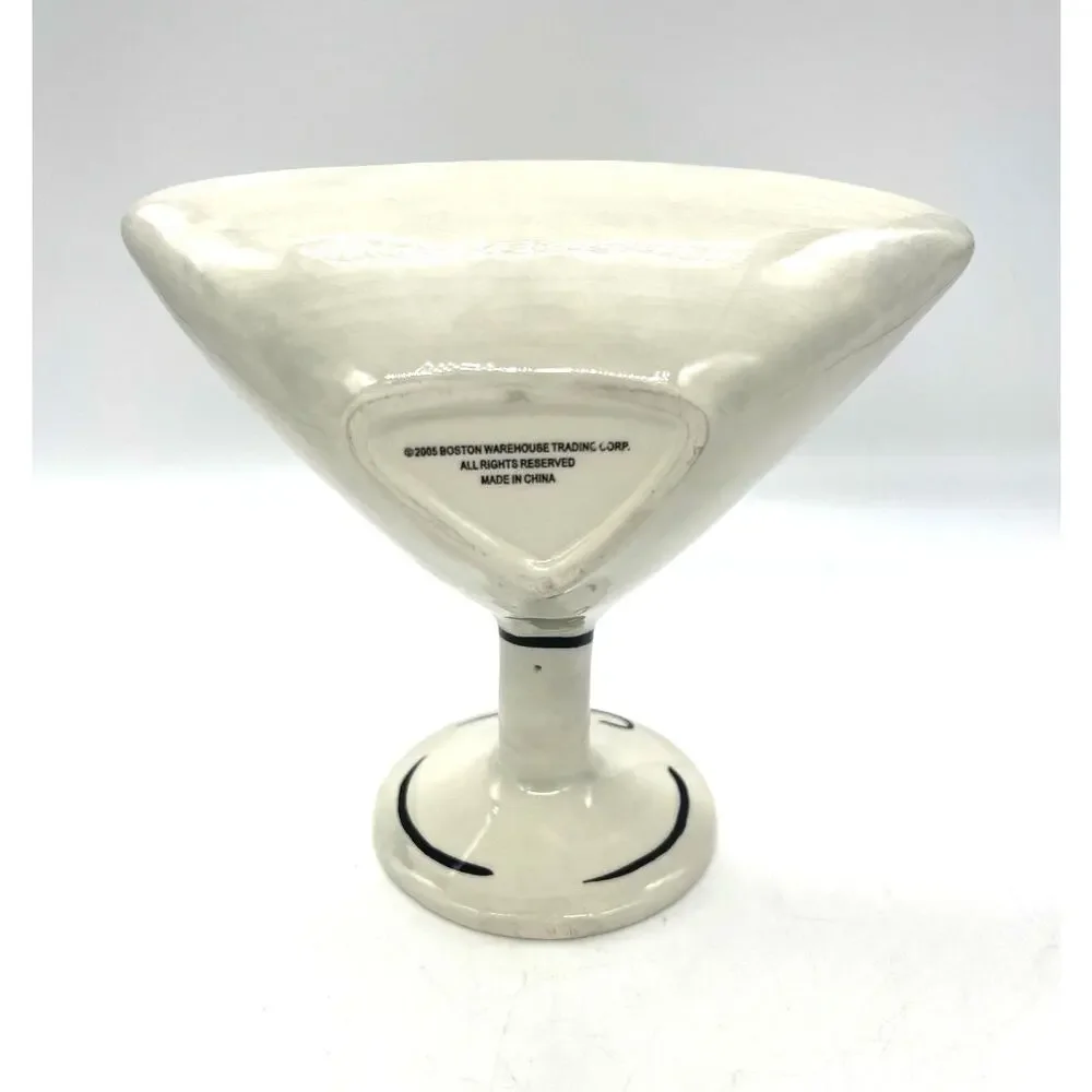 Boston Warehouse Trading Co Martini Glass Bowl Yellow